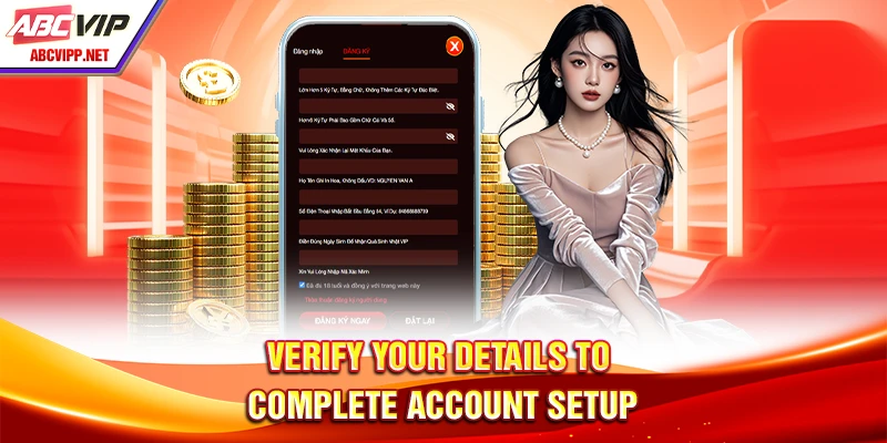 Verify your details to complete account setup